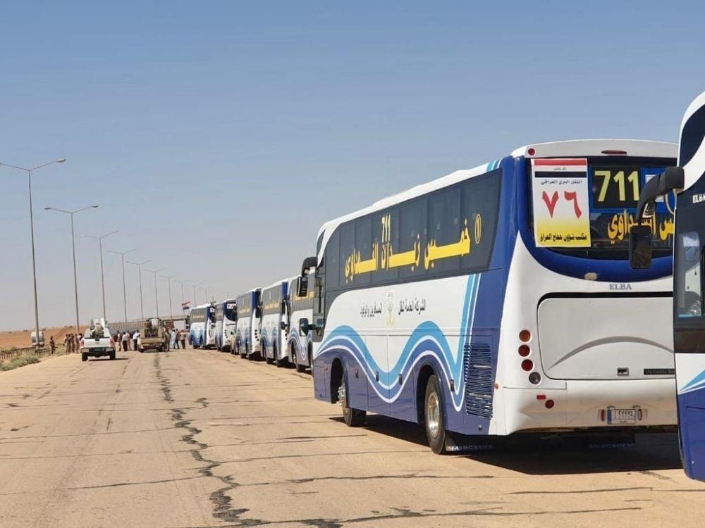 انطلاق 60 حافلة من محافظات الجنوب العراقية إلى الديار المقدسة