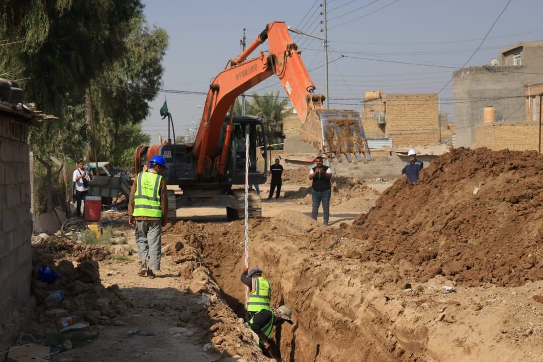 مجاري الأنبار: مشروعا عنه وكبيسة يتقدمان بنسب الإنجاز